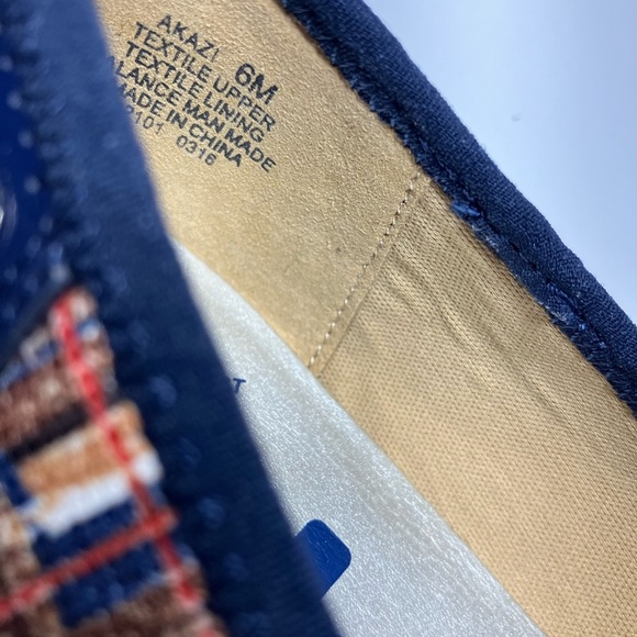 Anne Klein Sport Slip-On Women’s Flat Shoes, Size 6M, Navy Blue/Plaid - Picture 7 of 8